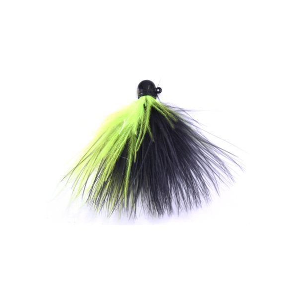 Marabou Jig - Black / Yellow (2)