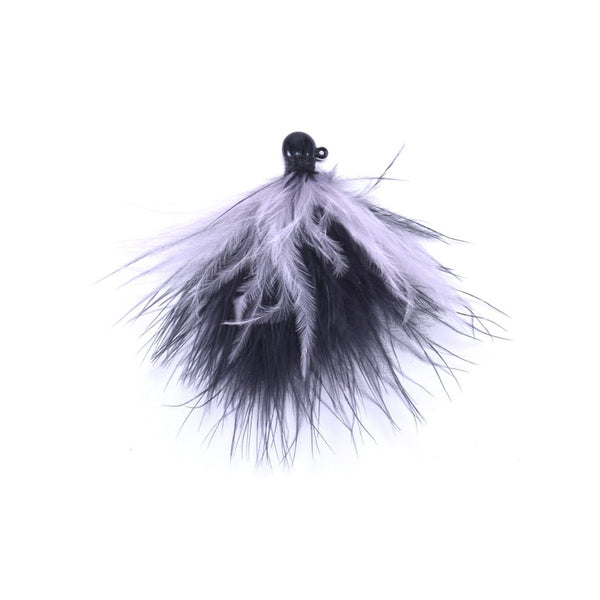 Marabou Jig - Black / Grey (2)