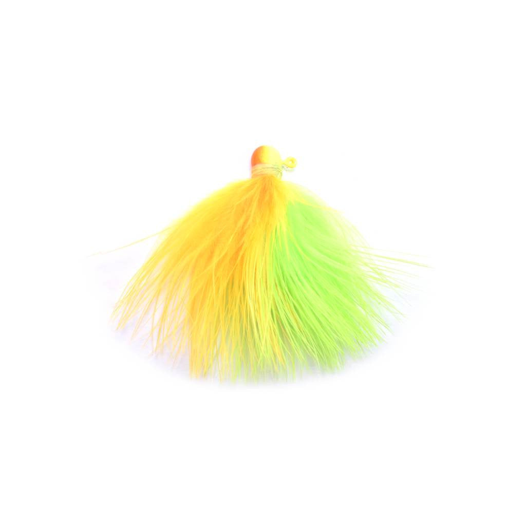 Mustad AlphaPoint In-Line Feathered Triple Grip Hook #4 Chartreuse 2PK Mustad AlphaPoint In-Line Feathered Triple Grip Hook #4 Chartreuse 2PK