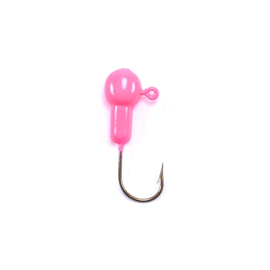 Marabou Jig Head - Fluorescent Pink (10) – PJ's Tackle Co