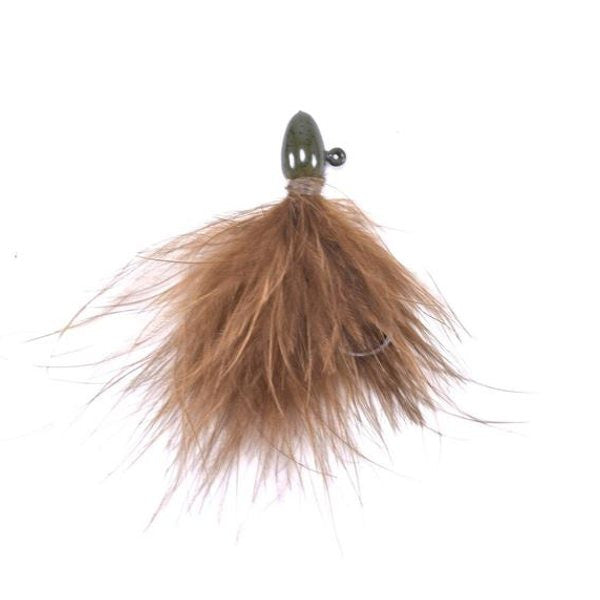 Tournament Quality Marabou Jig - Green Pumpkin (2)